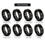 font options for inside engraving on black seax short sword rings