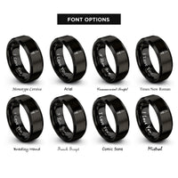 font options for inside engraving on black seax short sword rings