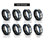 font options for inside engraving on black & blue & silver seed of life rings