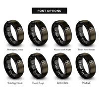 font options for inside engraving on gunmetal & black semaphore signal rings