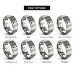 font options for inside engraving on grey separatory funnel rings