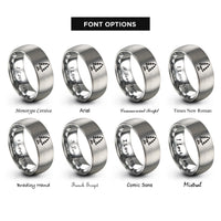 font options for inside engraving on grey sequoia tree rings