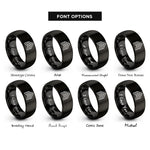 font options for inside engraving on black sergeant chevrons rings