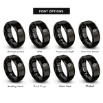 font options for inside engraving on black sergeant chevrons rings