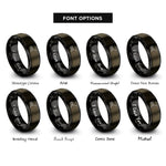 font options for inside engraving on gunmetal & black serotonin molecule rings
