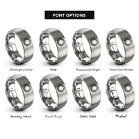 font options for inside engraving on silver serpent knot rings