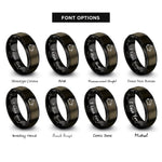 font options for inside engraving on gunmetal & black servo motor rings