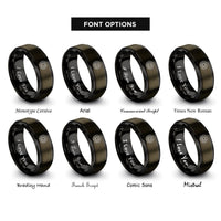 font options for inside engraving on gunmetal & black seven archangels rings