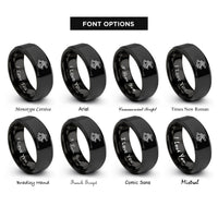 font options for inside engraving on black sextant rings