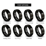 font options for inside engraving on black sextant rings