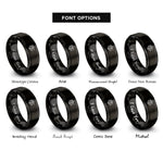 font options for inside engraving on black sextant rings