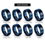 font options for inside engraving on blue sextant rings