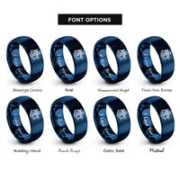 font options for inside engraving on blue sextant rings