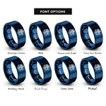 font options for inside engraving on blue sextant rings