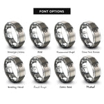 font options for inside engraving on gray sextant rings