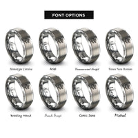 font options for inside engraving on gray sextant rings