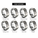 font options for inside engraving on grey sextant rings
