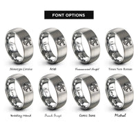 font options for inside engraving on grey sextant rings