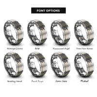font options for inside engraving on gray sextant rings