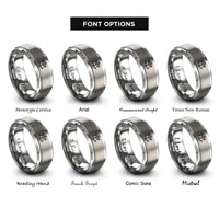 font options for inside engraving on gray sextant rings