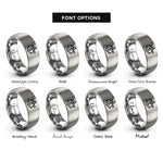 font options for inside engraving on grey sextant rings