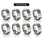 font options for inside engraving on grey sextant rings