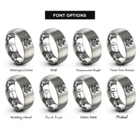 font options for inside engraving on grey sextant rings