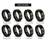 font options for inside engraving on gunmetal & black sextant rings