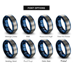 font options for inside engraving on blue & grey sextile rings