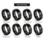 font options for inside engraving on black sfo rings