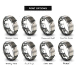 font options for inside engraving on gray sfo rings