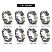 font options for inside engraving on gray sfo rings