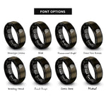 font options for inside engraving on gunmetal & black shakshuka skillet rings