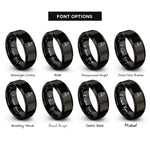 font options for inside engraving on black shampoo bottle paw rings