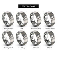 font options for inside engraving on grey shaving brush bowl rings
