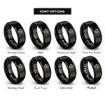 font options for inside engraving on black sheep rings