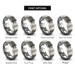 font options for inside engraving on grey sheep rings