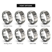font options for inside engraving on gray sheep rings