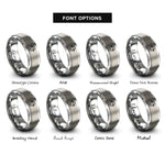 font options for inside engraving on grey sheep rings