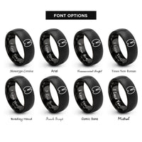 font options for inside engraving on black sheep print rings