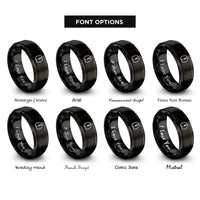 font options for inside engraving on black sheep print rings
