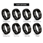 font options for inside engraving on black sheet ghost eyes rings
