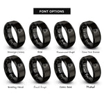 font options for inside engraving on black sheet ghost eyes rings