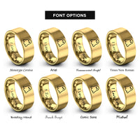 font options for inside engraving on gold sheet ghost eyes rings