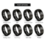 font options for inside engraving on black shelf road rings