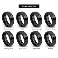 font options for inside engraving on black shelf road rings
