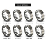 font options for inside engraving on silver shema hebrew letters rings