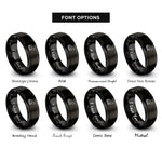 font options for inside engraving on black shepherd lamb rings