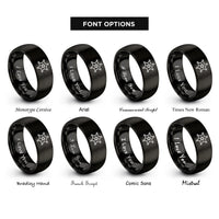 font options for inside engraving on black sheriff star badge rings