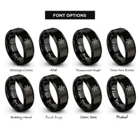 font options for inside engraving on black sheriff star badge rings